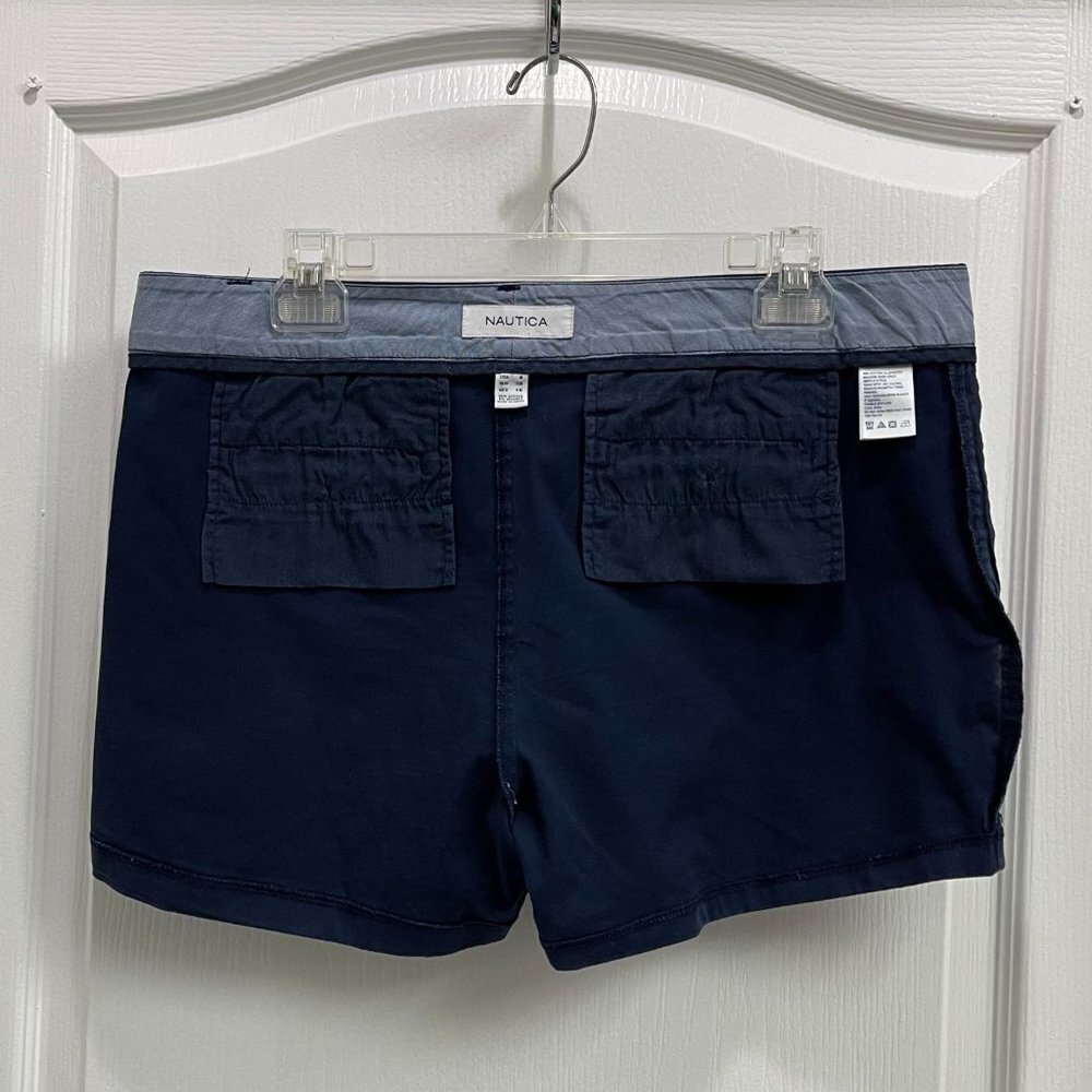 Nautica Women Chino Short Navy Blue Size 8 Summer - Picture 9 of 12